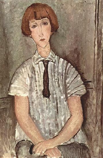 Amedeo Modigliani Madchen mit Bluse Spain oil painting art